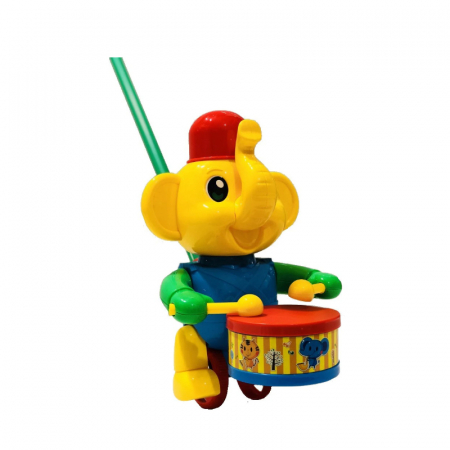 Jucarii de tras/impins - Jucărie de impins elefant pentru copii  Anek A07623, Multicolor