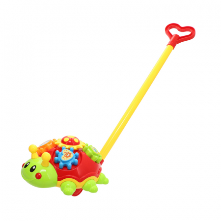 Jucarii de tras/impins - Jucărie de impins testoasa pentru copii  Hairun 831905, Multicolor