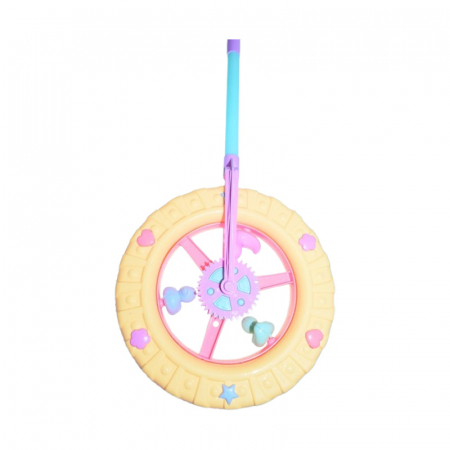 Jucarie de impins pentru copii, roata, Mini Junior PL1004, Galben [2]