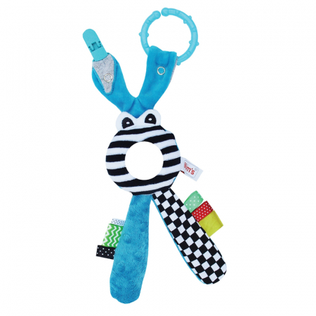 Jucarii bebelusi - Jucarie de plus 20 cm Mini Junior Oglinda 750, Albastru
