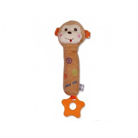 Jucarii bebelusi - Jucarie de plus -Baby Mix Maimuta 14595 M, Multicolor