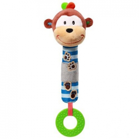 Jucarii din plus - Jucarie de plus chitaitoare Maimutica BabyOno ON619, Multicolor