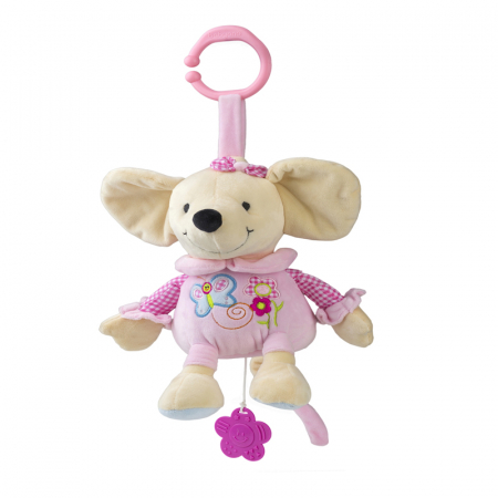 Jucarii din plus - Jucarie de plus BabyOno Soricel 927R, Roz