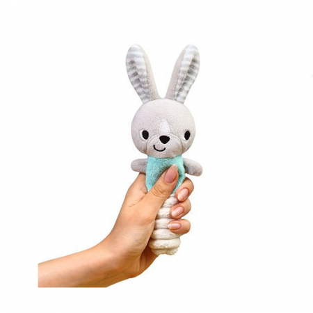 Jucarie de plus chitaitoare Iepuras BabyOno 1496, Multicolor [1]