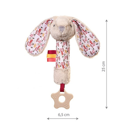 Jucarie de plus, chitaitoare iepuras BabyOno 1528, Bej [3]
