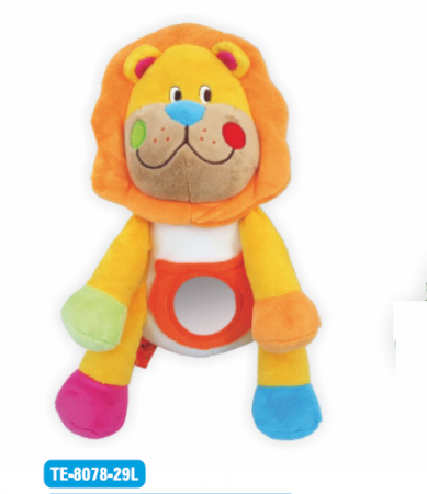 Jucarii bebelusi - Jucarie de plus educationala Baby Mix Leu TE-8078-29L, Multicolor