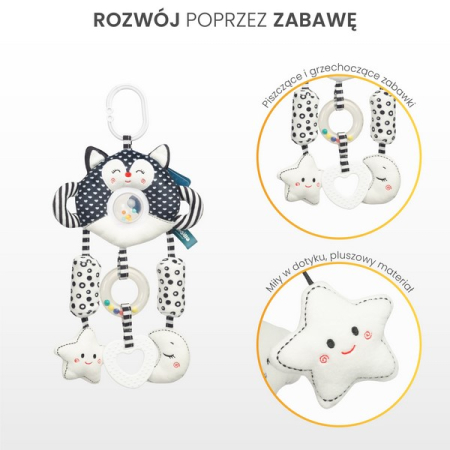 Jucarie din plus, zornaitoare pisica, pentru carucior, Sensillo 320230, Alb [3]