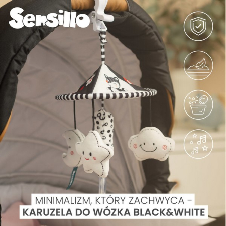 Jucarie din plus, zornaitoare steluta, pentru carucior, Sensillo 320186, Alb [1]