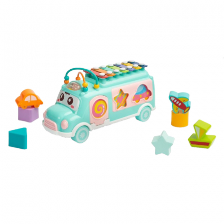 Jocuri si jucarii educative - Jucarie educationala autobuz Toyz 398044, Multicolor