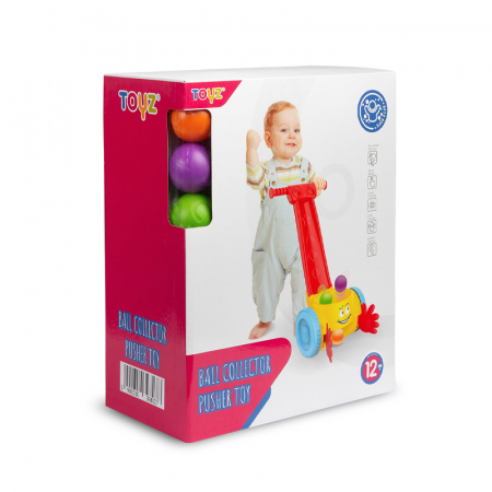 Jucarie educationala de impins si colectat mingi, Toys 398037, Multicolor [2]
