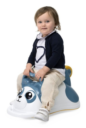 Jucarie educationala Panda 3 in 1, masina, scaun si roaba, Chicco 112852, Albastru [5]
