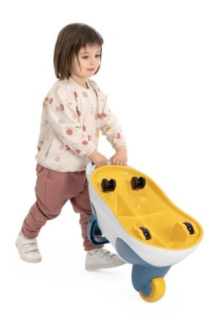 Jucarie educationala Panda 3 in 1, masina, scaun si roaba, Chicco 112852, Albastru [6]