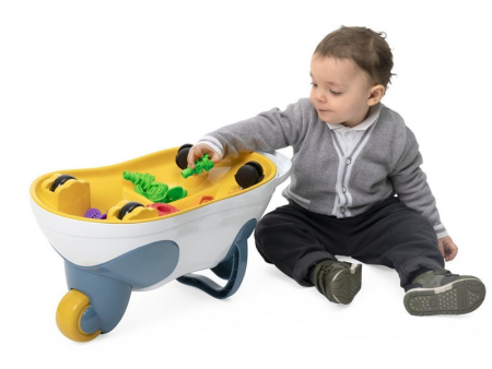 Jucarie educationala Panda 3 in 1, masina, scaun si roaba, Chicco 112852, Albastru [4]