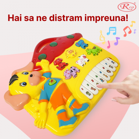 Jucarie Educativa, Mini Orga Catelus RCO, 22.5x27.5x3 cm, +12 luni, WW7014-B [1]