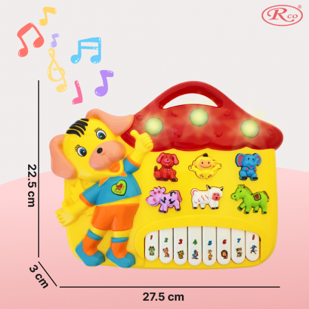 Jucarie Educativa, Mini Orga Catelus RCO, 22.5x27.5x3 cm, +12 luni, WW7014-B [4]