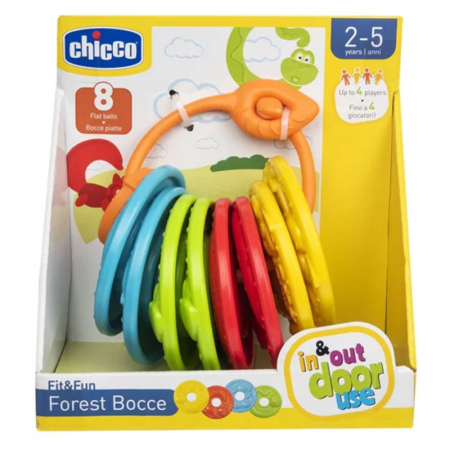 Set 8 discuri de aruncat Chicco Forest Bocce 148608, Multicolor [1]