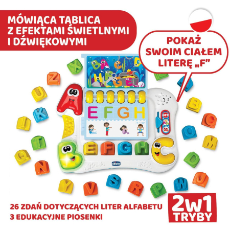 Jucarie interactiva cu alfabet, pentru copii, Chicco Edu Cheerful Alphabet, 131488, Multicolor [4]