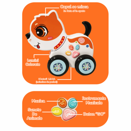 Jucarie Interactiva muzicala cu functii, lumini si mobilitate, mama si puii RCO, 35 x 16 x 8.5 cm, 3+ ani, WW7006-B [3]