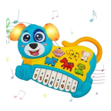 Jucarii interactive - Jucarie interactiva muzicala, cu functii si lumini, mini orga Catel, RCO WW7019, Multicolor