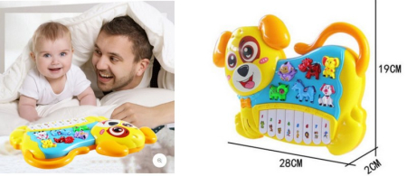 Jucarie interactiva muzicala, cu functii si lumini, mini orga Catel, RCO WW7019, Multicolor [1]