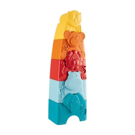 Jucarii interactive - Jucarie interactiva 2 in 1, puzzle si turn cu animale, pentru copii, 9-36 luni, Chicco, 164905, Multicolor
