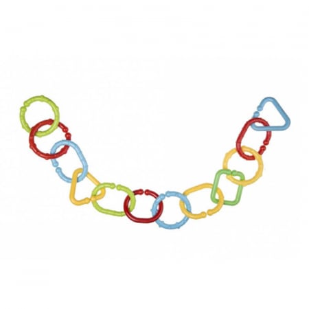 Jucarii bebelusi - Jucarie lant 12 piese pentru copii Tullo 770905, Multicolor