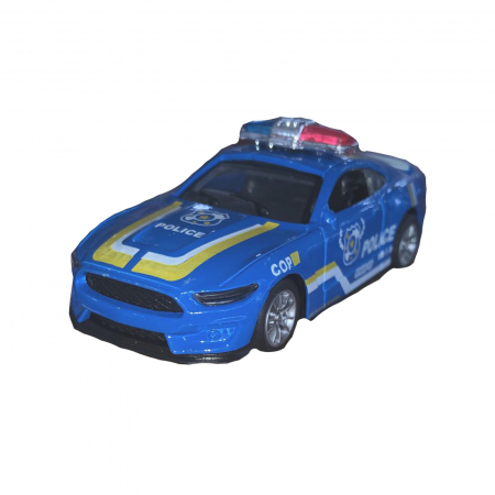 Joaca, activitati si ambalaje - Jucarie masinuta de politie Toys 218A, Albastru