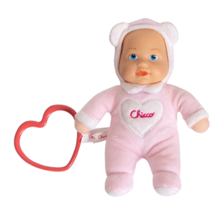 Papusi - Jucarie micuta mea papusa pentru bebelusi, 15 cm, Chicco 177776, Roz