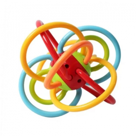 Jucarii pentru dentitie - Jucarie motrica de dentitie pentru bebe Teether Ball RCO WW6010, Multicolor