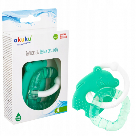 Jucarie pentru dentitie Akuku A0124, Verde [1]