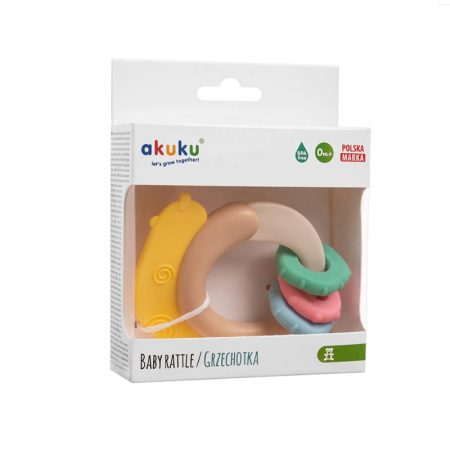 Jucarie pentru dentitie Akuku Melc A0541, Multicolor [2]