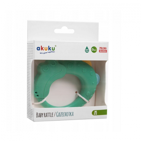 Jucarie pentru dentitie Akuku Crocodil A0539, Verde [1]