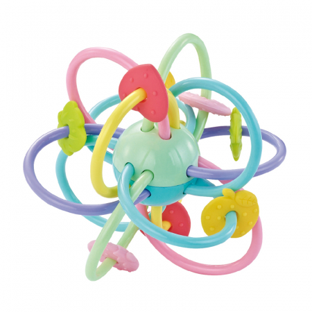 Jucarii pentru dentitie - Jucarie motrica dentitie pentru bebe Activity Ball RCO WW6009, Multicolor