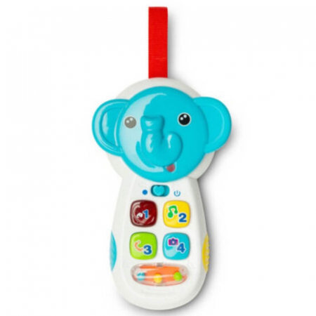 Jucarii interactive - Telefon interactiv cu sunete pentru baieti Elefant Toyz 9004, Multicolor