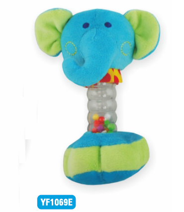 Jucarii bebelusi - Jucarie zornaitoare din plus Baby Mix Elefantel YF 1069E, Multicolor
