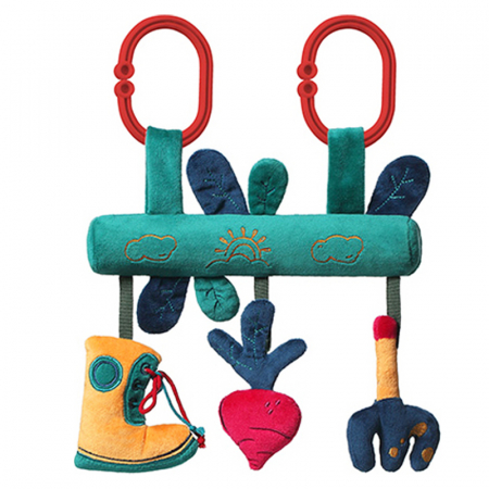 Jucarii pentru carucior si patut - Jucarie zornaitoare agatatoare BabyOno 1492, Multicolor