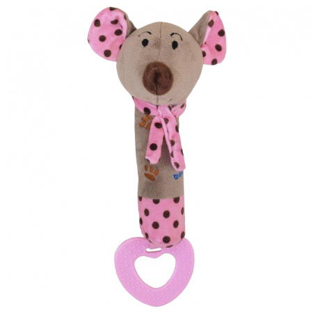 Jucarii zornaitoare - Jucarie zornaitoare pentru fete Baby Mix Rattle toy A26902, Roz