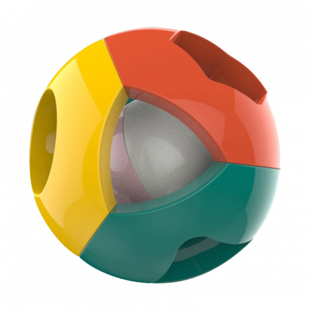 Jucarii bebelusi - Jucarie minge zornaitoare BabyMix 055847, Multicolor