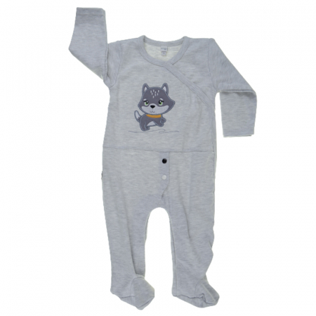 Salopete bebelusi fete - Salopeta cu maneca lunga pentru fete Koala Baby AM1-203, Gri