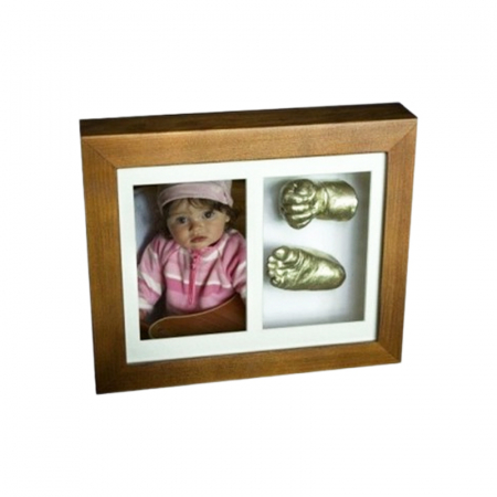 Amprenta bebe - Kit cu amprenta 3D Odcisk Bobasa 170425-2, Maro