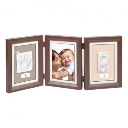 Amprenta bebe - Kit cu amprenta si 2 rame foto Odcisk Bobasa 170425-3, Maro
