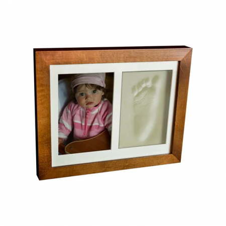 Amprenta bebe - Kit cu amprenta si rama foto Odcisk Bobasa 170425-4, Maro