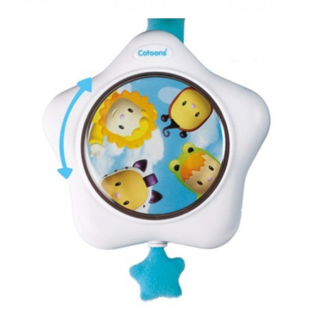 Lampa de veghe bebelusi - Lampa de veghe muzicala Cotoons Smoby 315504, Alb