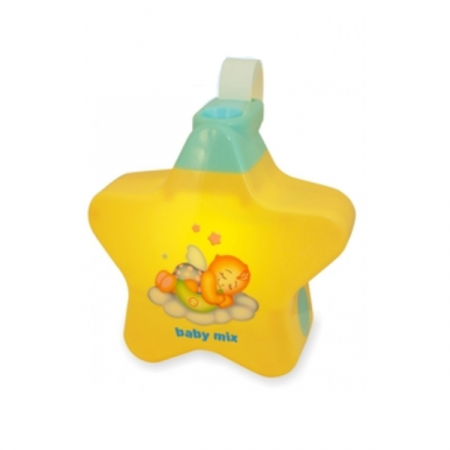 Lampa de veghe bebelusi - Lampa de veghe muzicala cu proiector BabyMix TT-01910372G, Galben