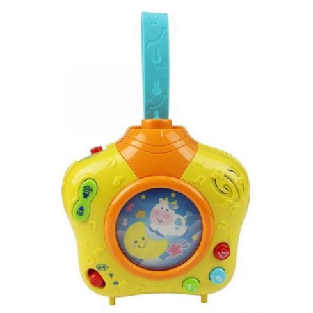 Lampa de veghe bebelusi - Lampa de veghe muzicala cu proiector SmilyPlay 808426, Galben