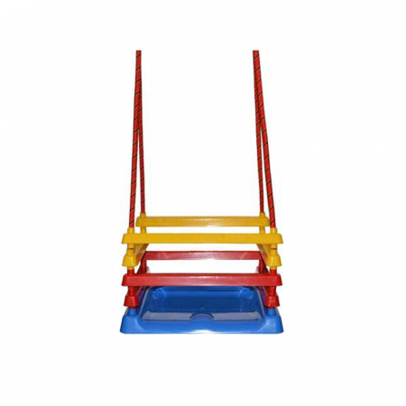 Leagane de exterior - Leagan din plastic cu franghie pentru copii Mini Junior 002591, Multicolor