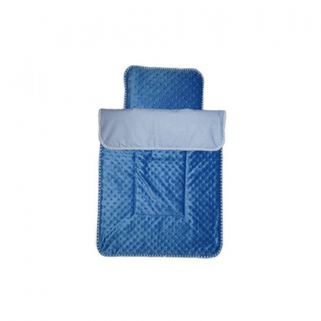 Accesorii camera bebe - Set 2 piese perna si plapuma pentru copii Ty i My Bubbles LCTMB-B, Albastru