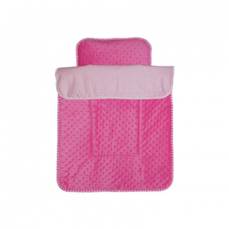 Accesorii camera bebe - Set 2 piese perna si plapuma pentru copii Ty i My Bubbles LCTMB-F, Fucsia