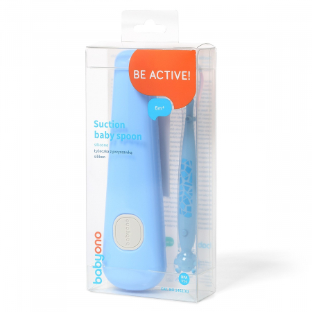 Lingurita din silicon cu ventuza 6+ luni BabyOno 1462/01AL [1]