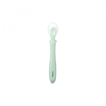 Accesorii masa bebe - Lingurita flexibila din silicon pentru bebelusi BabyOno 785/02, Verde